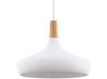 EGLO Hängeleuchte "SABINAR", braun (weiß, holz), 1, Ø 40cm H: 110, 1 Stk., Leuchten, Pendellampe, H110 x Ø40 cm, 1X40W exkl., Hängeleuchte