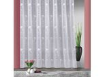 Gardine WECKBRODT "Lilly" Gr. 18, weiß, B:750cm H:175cm, Jacquard, Polyester, Gardinen, Gardine, Jacquard, strukturiert, Allover, Beschwerungsband, halbtransparent