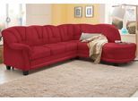Ecksofa HOME AFFAIRE "Camelita, Landhaus Sofa, 2 Varianten: Recamiere- oder Ottomane, L-Form", rot (bordeaux), B:231cm H:86cm T:81cm, MELROSE/Struktur (100% Polyester);Microfaser PRIMABELLE (100% Polyester);MELROSE (100% Polyester), Sofas, Ecksofa, wahlweise mit Bettfunktion