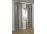 Gardine SEHLBACH "Schal Jacquard Ornamente" Gr. 1, grau (taupe), B:140cm H:245cm, Polyester, Gardinen, Gardine, mit Gardinenband und verdeckten Schlaufen