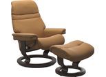 Relaxsessel STRESSLESS "Sunrise", braun (new caramel), B:88cm H:103cm T:78cm, Sessel, Relaxsessel, mit Classic Base, Größe L, Gestell Wenge