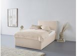 Polsterbett "Vita", beige (hell, beige), L:210cm, Bezug: 100% Polyester, Polsterung: Polsterwatte, Material, Gestell: gepolsterter Holzwerkstoff, WESTFALIA SCHLAFKOMFORT, Betten, Polsterbett, auch mit Stauraum erhältlich, inkl. Kopfteilverstellung