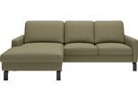 Ecksofa HOME AFFAIRE "Lecce, L-Form, Federkernpolsterung, Breite 224 cm", grün (oliv), B:224cm H:86cm T:164cm, 100% Leder, Sofas, Ecksofa, inkl. saugroboterfreundliche Höhe & schmale Armlehnen