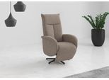 TV-Sessel SIT & MORE "Glendale", braun (cappuccino), B:75cm H:112cm T:82cm, 100% Polyester, Sessel, TV-Sessel, wahlweise mit Aufstehhilfe, 2 Motoren und Akku