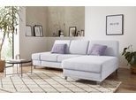 Ecksofa SIT & MORE "Clio L-Form", silber, B:246cm H:89cm T:165cm, Sofas, Ecksofa, wahlweise mit Bettfunktion oder Vorziehsitz und Bettkasten, Federkern