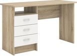 Schreibtisch INOSIGN "Function Plus, Arbeitstisch, Bürotisch", weiß (weiß, naturfarben), B:120cm H:72,6cm T:48,1cm, Tische, Schreibtisch, Computertisch mit 3 Schubladen, Breite 120 cm, Tiefe 48 cm