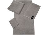 Gästehandtuch ROSS "Smart", grau (flanell), B:30cm L:50cm, Frottier, Obermaterial: 100% Baumwolle, Handtücher, Gästehandtuch, Uni-Rippe mit Velourslabel