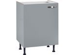 Spülenschrank KOCHSTATION "KS-Cara", grau (basaltgrau, basaltgrau), B:60cm H:87cm T:58,4cm, Schränke, Spülenschrank, Breite 60 cm
