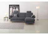 Ecksofa HOME AFFAIRE "Westerland L-Form", grau, B:252cm H:90cm T:162cm, 100% Polyester, Sofas, Ecksofa, Federkern-Polsterung, wahlweise mit Bettfunktion, Bettkasten