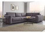 Ecksofa HOME AFFAIRE "Bloomfield, Breite 304cm, Mega Polsterecke mit viel Platz, L-Form", grau, B:304cm H:84cm T:224cm, 100% Polyester, Sofas, Ecksofa, extra tiefe Sitzfläche, wahlweise mit Sitztiefenverstellung