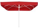 Marktschirm SCHNEIDER SCHIRME "Quadro", rot, Obermaterial: 100% Polyester, Standschirme, Marktschirm, BxL: 300x300 cm, Aluminium/Polyester