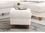 Polsterhocker HOME AFFAIRE "Palmera, B: 58 cm", beige (natur), B:58cm H:48cm T:58cm, 100% Polyester;Struktur (100% Polyester);Luxus-Microfaser in Lederoptik (100% Polyester), Hocker, Polsterhocker, mit Stauraum, Federkern