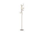 JUST LIGHT Stehlampe "CURLS", gold (messingfarben matt), 2, Ø 22cm, 1 Stk., Leuchten, LED, dimmbar über Schnurdimmer, Stehlampe