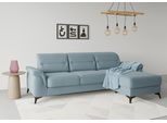 Ecksofa SIT & MORE "Sinatra L-Form", blau (hellblau), B:258cm H:85cm T:170cm, 90% Polyester, 10% Polyamid, Sofas, Ecksofa, mit Recamiere, optional mit Kopfteilverstellung und Armteilfunktion