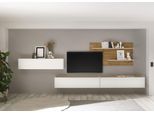 Wohnwand HOME AFFAIRE "City/Giron, moderne Anbauwand, Komplettset in vielen Farben verfügbar", weiß, B:400cm H:180cm T:30cm, Holzwerkstoff, Kastenmöbel-Sets, Wohnwand, enthält drei Hängeschränke & ein Wandpaneel