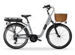 E-Bike MBM "Elektro-Citybike RHEA 26 Zoll, grey", grau, Elektrofahrräder, Damen, 26 Zoll (66,04cm), E-Bike