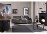2,5-Sitzer "CR.450, Designsofa, Loungesofa", braun (graubraun 534, 49), B:184cm H:85cm T:95cm, Jacquard-Flachgewebe Diane 1 Q2 (55% Polyacryl 45% Polyester);NaturLEDER OSKAR (echtes Rindsleder), CREATION BY ROLF BENZ, Sofas, 2 5-Sitzer, Armlehne niedrig, Fuß chromfarben glänzend, Breite 184 cm