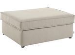 Polsterhocker OTTO HOME "Florid", grau (taupe), B:100cm H:43cm T:80cm, Baumwollmix (60% Baumwolle/40% Leinen);Struktur fein (100% Polyester);Samtoptik (100% Polyester);Samtvelours (100% Polyester);Struktur (100% Polyester);Struktur recycelt (100% recyceltes Polyester), Hocker, Polsterhocker, einzeln stellbar oder als Teil eines Modulsofas, auch in Cord