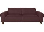 2,5-Sitzer W.SCHILLIG "montanaa", braun (mocca z69), B:232cm H:78cm T:94cm, Sofas, 2 5-Sitzer, mit Metallkufen in Bronze pulverbeschichtet, Breite 232 cm
