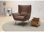 Sessel HOME AFFAIRE "Kilrea Relaxsessel, Ohrensessel", braun (rost), B:90cm H:112cm T:94cm, 88% Polyester, 12% Polyacryl, Sessel, Sessel, Extra hohe Rückenlehne