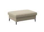 Pouf FLEXLUX "Fiore", beige (sandy beige), B:97cm H:34cm T:66cm, Aluminium, Holz teilmassiv, Poufs, Pouf, Kaltschaum, Füße Alu+schwarz