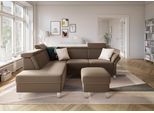 Ecksofa SIT & MORE "Vincenzo L-Form", braun, B:245cm H:84cm T:193cm, Sofas, Ecksofa, inklusive Kopfteilverstellung, wahlweise mit Bettfunktion, Bettkasten
