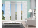 Schiebegardine VISION S "4ER SET WAVE" Gr. 1, grau, B:60cm H:260cm, Polyester, Gardinen, Schiebegardine, HxB: 260x60, Schiebevorhang 4er Set Digitaldruck