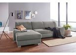Ecksofa DOMO COLLECTION "Anzio L-Form, whlw. Bettfunktion, Federkern, hochwertig, Breite 271 cm", grau (steel, grau), B:271cm H:85cm T:160cm, Sofas, Ecksofa, Ohne Bettfunktion, Recamiere links, Struktur fein, steel-grau