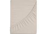 Spannbettlaken BELLANA "bellana premiumstretch", beige (leinen), 1 Stk., Jersey-Elasthan, 90-120x200-220 18-35cm, Jersey-Elasthan, Obermaterial: 95% Baumwolle, 5% Elasthan, Bettlaken, Spannbettlaken, super elastisch