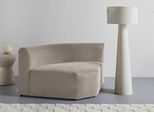 Sofa-Eckelement "LYZA mit gerundeter Rückenlehne, Maße B/T/H: 122/104/74 cm", beige (taupe), B:122cm H:74cm T:104cm, 100% Polyester, LEGER HOME BY LENA GERCKE, Polsterelemente, Sofa-Eckelement, als Modul oder separat verwendbar, für individuelle Zusammenstellung