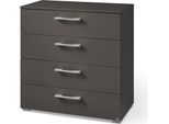 Schubkastenkommode "Henderson", grau (graphit), B:80cm H:81cm T:42cm, Holzwerkstoff, SET ONE BY MUSTERRING, Sideboards, Schubkastenkommode, mit 4 Schubladen inkl. Selbsteinzug und Dämpfung