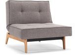 Sessel INNOVATION LIVING ™ "Splitback Designsessel, 3-fach verstellbarer Rückenlehne, Breite 90cm", grau, B:90cm H:79cm T:95cm, Strukturstoff fein »Soft« (100% Polyester);Strukturstoff grob »MIXED DANCE« (100% Polyester);Strukturstoff weich »Coastal« (100% Polyester);Webstoff fein »FLASHTEX« (100% Polyester);Samtstoff »Velvet« (100% Polyester), Sessel, Sessel, mit Eik Beine, in skandinavischen Des