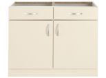 Unterschrank WIHO KÜCHEN "Flexi", beige (front und korpus: magnolia), B:100cm H:82cm T:57cm, Schränke, Unterschrank, Breite 100 cm