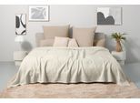 Tagesdecke OTTO HOME "Mira", creme, B:150cm L:250cm, Obermaterial: 100% Baumwolle, Tagesdecken, Tagesdecke, leichte Tagesdecke aus 100% Baumwolle, uni Überwurf, ohne Füllung
