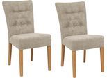 Polsterstuhl HOME AFFAIRE "Queen", beige (creme, natur), B:46cm H:93cm T:64cm, 100% Polyester, Stühle, Polsterstuhl, Esszimmerstuhl mit Knopfheftung, 2er, 4er oder 6er-Set