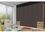 Kleiderschrank WIMEX "Level by fresh to go", grau (plankeneichefarben, graphit), B:300cm H:236cm T:58cm, Schränke, Kleiderschrank, mit Schubladen