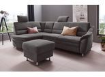 Ecksofa HOME AFFAIRE "Cardoso L-Form", grau, B:250cm H:90cm T:175cm, Struktur imprägniert (100% Polyester);Luxus-Microfaser ALTARA NUBUCK (100% Polyester);Struktur (52% Polyester, 35% Polyacryl, 13% Baumwolle);Luxus-Microfaser weich (90% Polyester, 10% Polyamid), Sofas, Ecksofa, Federkern, wahlweise mit Bett, Schubkasten