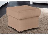 Hocker SIT & MORE "Benson", braun, B:58cm H:45cm T:58cm, Luxus-Kunstleder;NaturLeder (der Sockel ist in passendem Kunstleder bezogen);Luxus-Microfaser Altara Nubuck, Hocker, Hocker