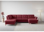 Wohnlandschaft SIT & MORE "Göteborg", rot (bordeaux), B:327cm H:90cm T:226cm, Sofas, Wohnlandschaft, inkl. Sitztiefenverstellung, wahlweise mit Bettfunktion & Bettkasten