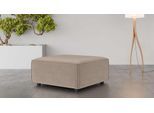 Polsterhocker OTTO HOME "Polsterhocker Cavan, Maße B/T/H: 90/90/42 cm", grau (taupe), B:90cm H:42cm T:90cm, 100% Polyester, Hocker, Polsterhocker, passend zur Serie, mit Wellenunterfederung, auch in Bouclé