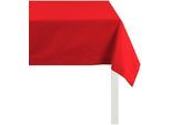 Tischdecke APELT "4362 Rips - UNI" Gr. 1, rot, Ø:170cm, Baumwolle, Polyester, Tischdecken, Tischdecke, Wasser- und Schmutzabweisend