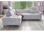 Ecksofa SIT & MORE "Pablo L-Form", silber, B:233cm H:78cm T:196cm, Struktur fein (100% Polyester);Struktur (100% Polyester), Sofas, Ecksofa, wahlweise mit Bettfunktion