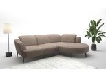 Ecksofa SIT & MORE "Zoe", braun (cappuccino), B:309cm H:87cm T:199cm, 100% Polyester, Sofas, Ecksofa, ink.Sitztiefenverstellung, wahlweise mit Kopfteilverstellung