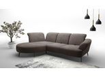 Ecksofa SIT & MORE "Dance, L-Form, inkl. Sitztiefenverstellung", braun (schlamm), B:313cm H:91cm T:208cm, 100%Polyester, Sofas, Ecksofa, inkl. Click&Seat, optional mit Kopfteilverstellung