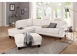 Ecksofa HOME AFFAIRE "Trondheim L-Form", beige (linen), B:260cm H:89cm T:214cm, Struktur fein (100% Polyester);Flachgewebe (100% Polyester);Luxus-Microfaser (90% Polyester, 10% Polyamid), Sofas, Ecksofa, mit Federkern und Knopfheftung im Rücken, Füße Buche dunkel