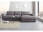 Ecksofa HOME AFFAIRE "Bloomfield, elegant, viel Platz, Mega Couch, Breite 303cm, L-Form", grau, B:303cm H:84cm T:176cm, 100% Polyester, Sofas, Ecksofa, extra tiefe Sitzfläche, wahlweise mit Sitztiefenverstellung