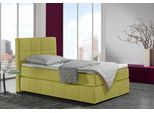 Boxspringbett HOME AFFAIRE "Casano", gelb (lemon), B:112cm L:215cm, Strukturstoff-Bezug (100% Polyester), Komplettbetten, Boxspringbett, mit feiner Steppung, in 3 Matratzenarten, 2 Härtegraden und 5 Farben