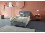 Polsterbett "Adamas", grau, L:210cm, Bezug: 100% Polyester, Polsterung: Polsterwatte, Material Gestell: gepolsterter Holzwerkstoff, WESTFALIA SCHLAFKOMFORT, Betten, Polsterbett, auch mit Bettkasten, Knopfheftung mit Strasssteinen