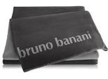 Wohndecke BRUNO BANANI "Bruno Banani", grau (anthrazit), B:150cm L:200cm, Baumwolle, Polyacryl, Polyester, Wohndecken, Wohndecke, mit modernem Zierstich