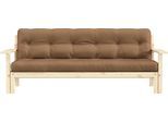 Schlafsofa KARUP DESIGN "Unwind", braun (mocca), B:190cm H:14cm T:92cm, Sofas, Schlafsofa, Mit Holzstruktur, inkl. Futonmatratze, Liegefläche 130x190 cm